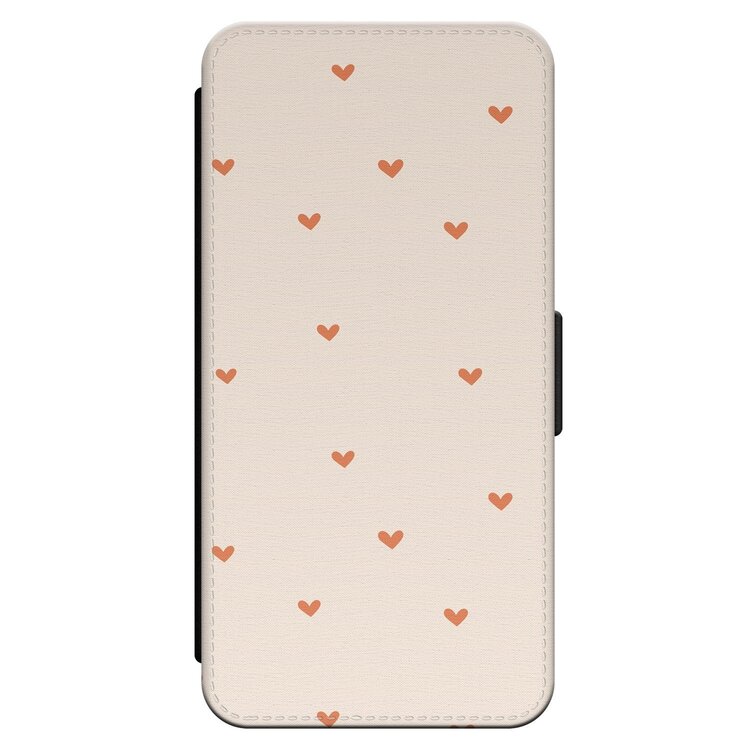 Leuke Telefoonhoesjes iPhone 13 Pro bookcase leer - Cute hearts