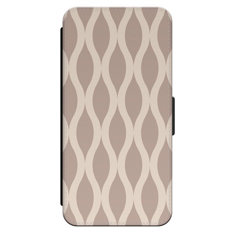 Leuke Telefoonhoesjes iPhone 13 Pro bookcase leer - Abstract beige