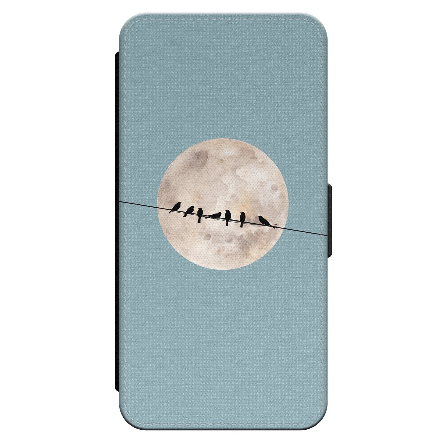 Leuke Telefoonhoesjes iPhone 13 Pro Max bookcase leer - Moon birds