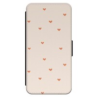 Leuke Telefoonhoesjes iPhone 12 (Pro) bookcase leer - Cute hearts