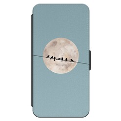 Leuke Telefoonhoesjes iPhone 12 (Pro) bookcase leer - Moon birds