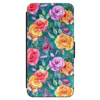 Leuke Telefoonhoesjes iPhone 12 (Pro) bookcase leer - Rozen