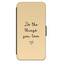 Leuke Telefoonhoesjes iPhone 12 (Pro) bookcase leer - Do the things you love