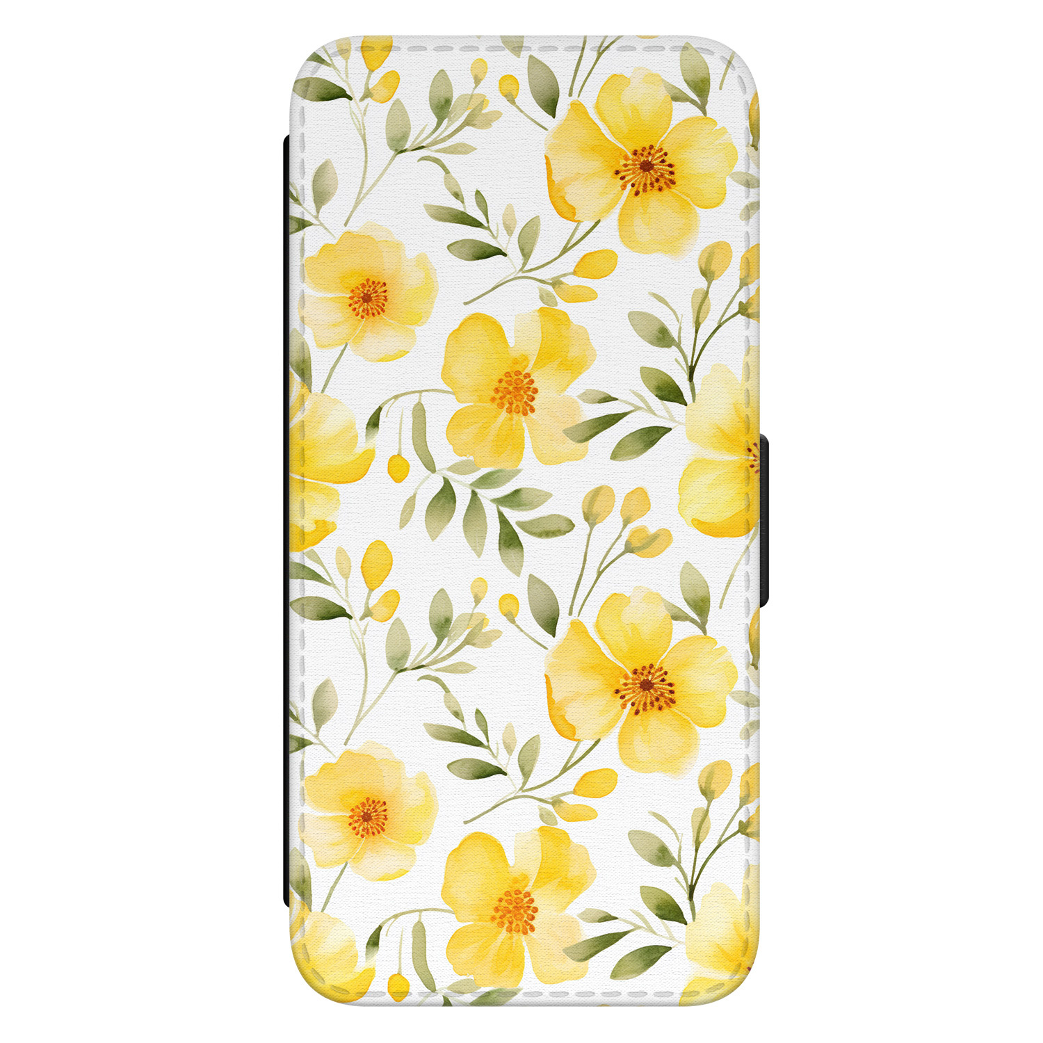 Leuke Telefoonhoesjes Samsung Galaxy S23 bookcase leer - Sunny flowers