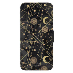 Leuke Telefoonhoesjes Samsung Galaxy S23 bookcase leer - Sun, moon, stars