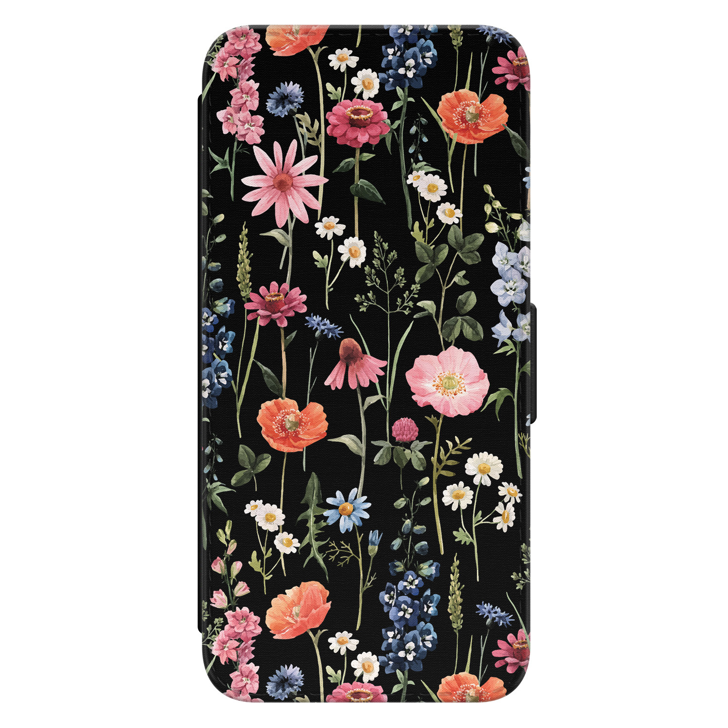 Leuke Telefoonhoesjes Samsung Galaxy S23 bookcase leer - Dark flowers
