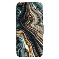 Leuke Telefoonhoesjes Samsung Galaxy S22 bookcase leer - Marble swirl