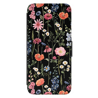 Leuke Telefoonhoesjes Samsung Galaxy S22 bookcase leer - Dark flowers