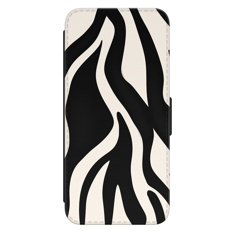Leuke Telefoonhoesjes Samsung Galaxy S21 bookcase leer - Zebra