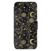 Leuke Telefoonhoesjes Samsung Galaxy S21 bookcase leer - Sun, moon, stars