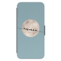 Leuke Telefoonhoesjes Samsung Galaxy A34 bookcase leer - Moon birds