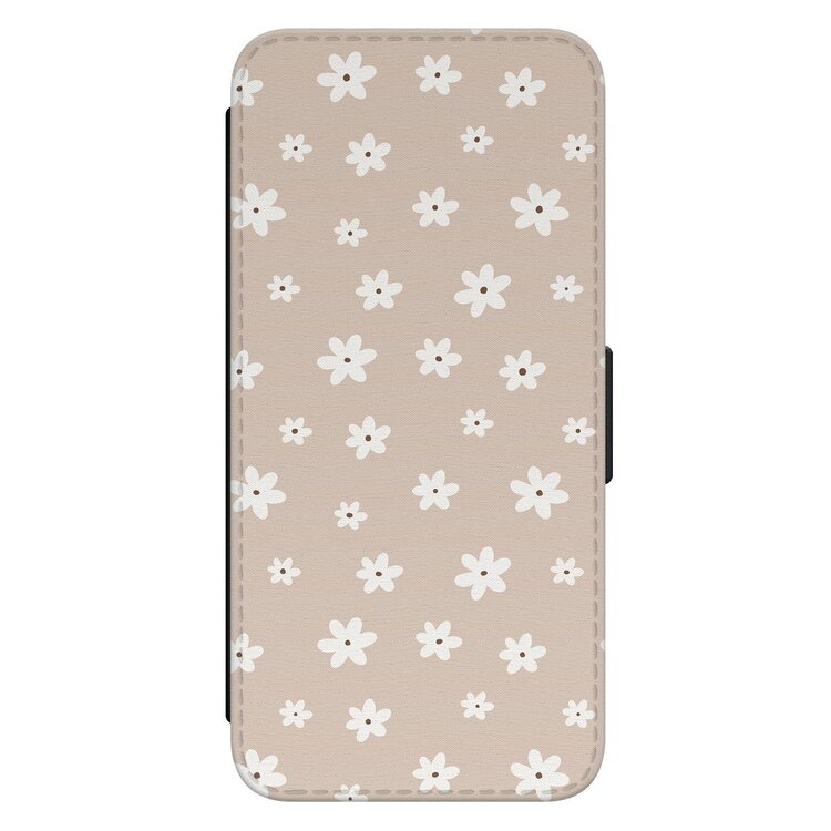 Leuke Telefoonhoesjes Samsung Galaxy A34 bookcase leer - Cute flowers