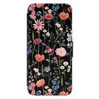 Leuke Telefoonhoesjes Samsung Galaxy A34 bookcase leer - Dark flowers