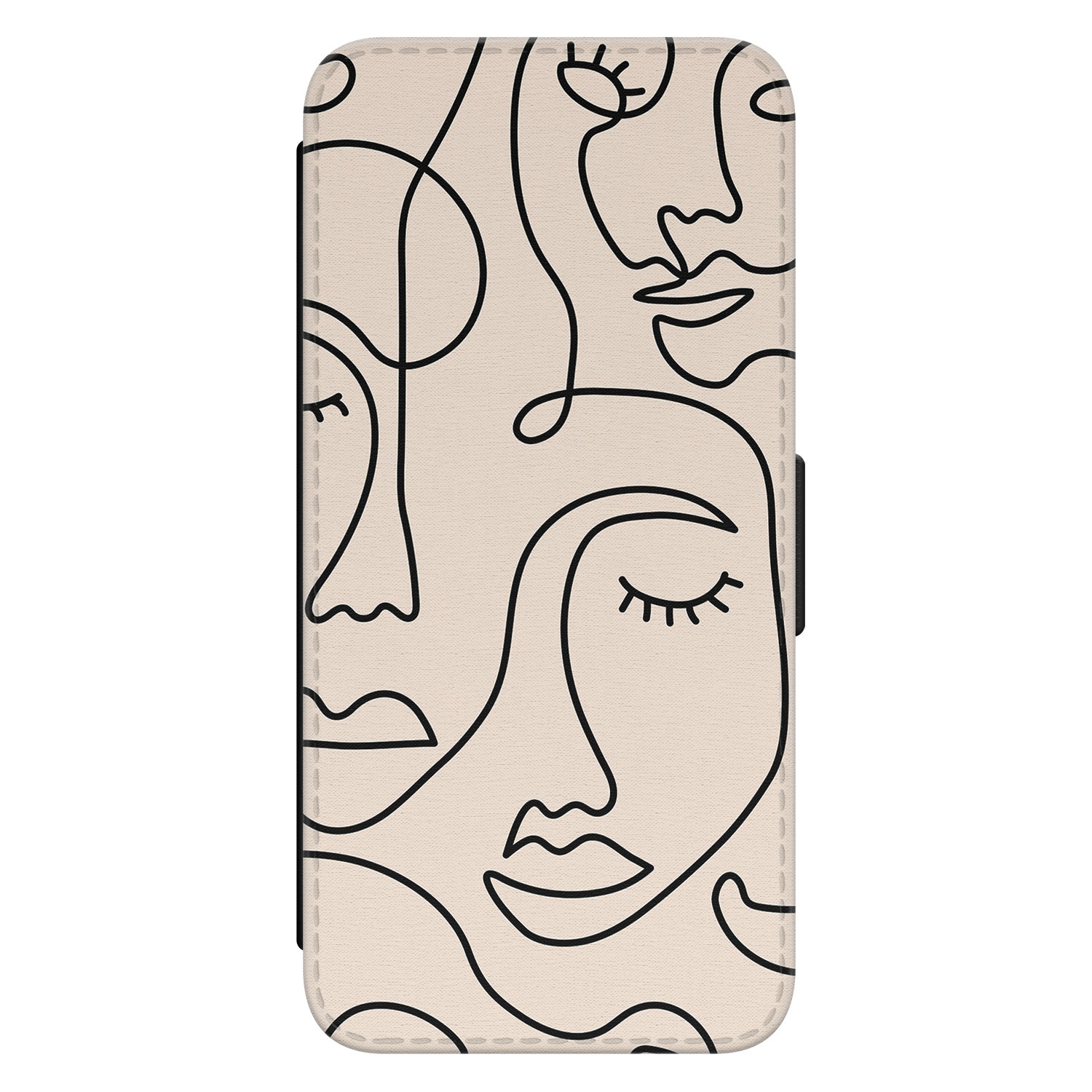 Leuke Telefoonhoesjes Samsung Galaxy A54 bookcase leer - Abstract faces