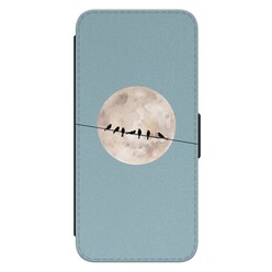 Leuke Telefoonhoesjes Samsung Galaxy A54 bookcase leer - Moon birds