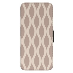 Leuke Telefoonhoesjes Samsung Galaxy A54 bookcase leer - Abstract beige