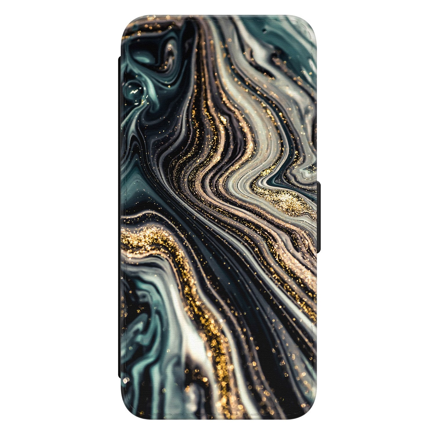 Leuke Telefoonhoesjes Samsung Galaxy A54 bookcase leer - Marble swirl