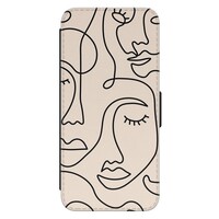 Leuke Telefoonhoesjes Samsung Galaxy A53 bookcase leer - Abstract faces