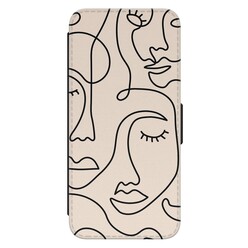 Leuke Telefoonhoesjes Samsung Galaxy A53 bookcase leer - Abstract faces