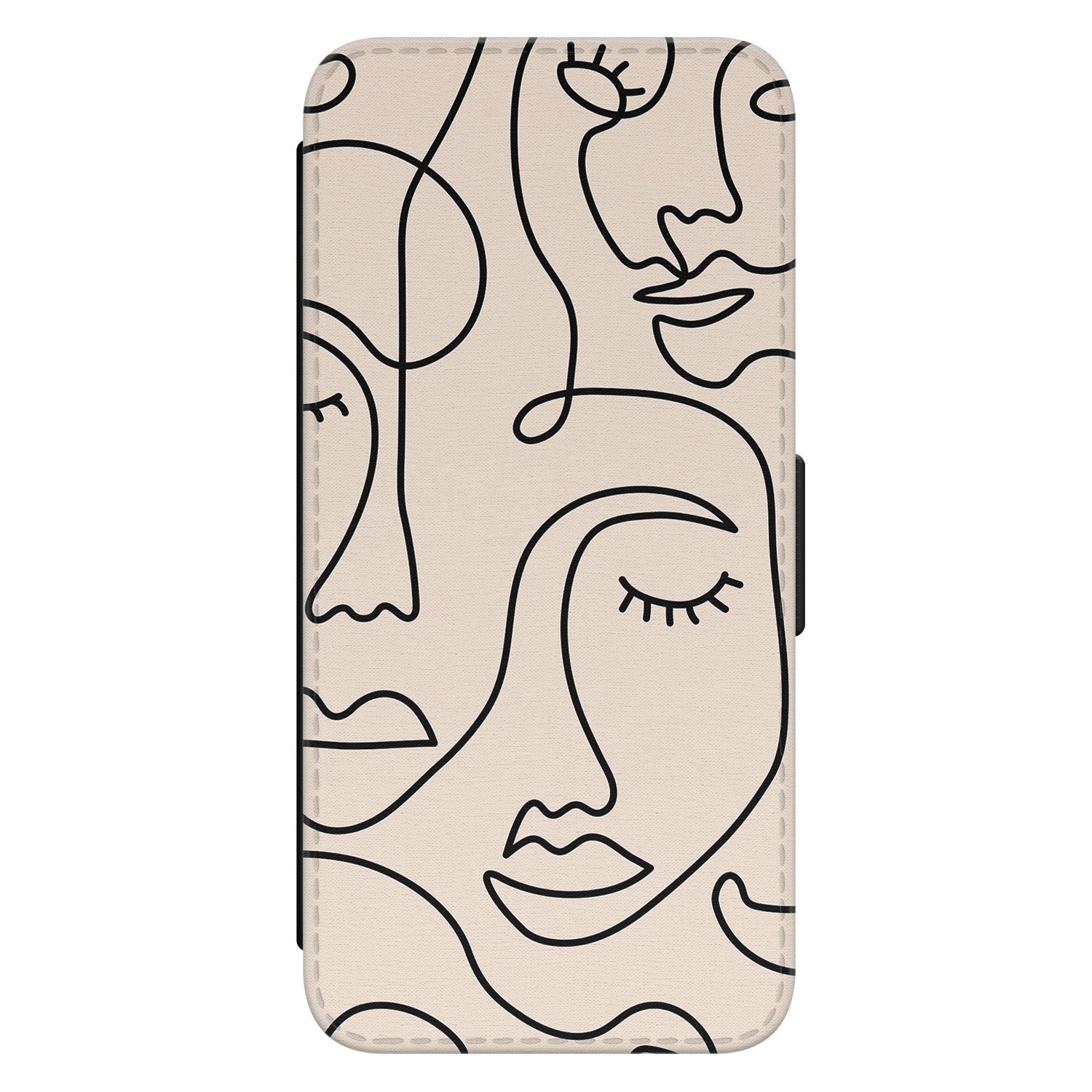 Leuke Telefoonhoesjes Samsung Galaxy A53 bookcase leer - Abstract faces