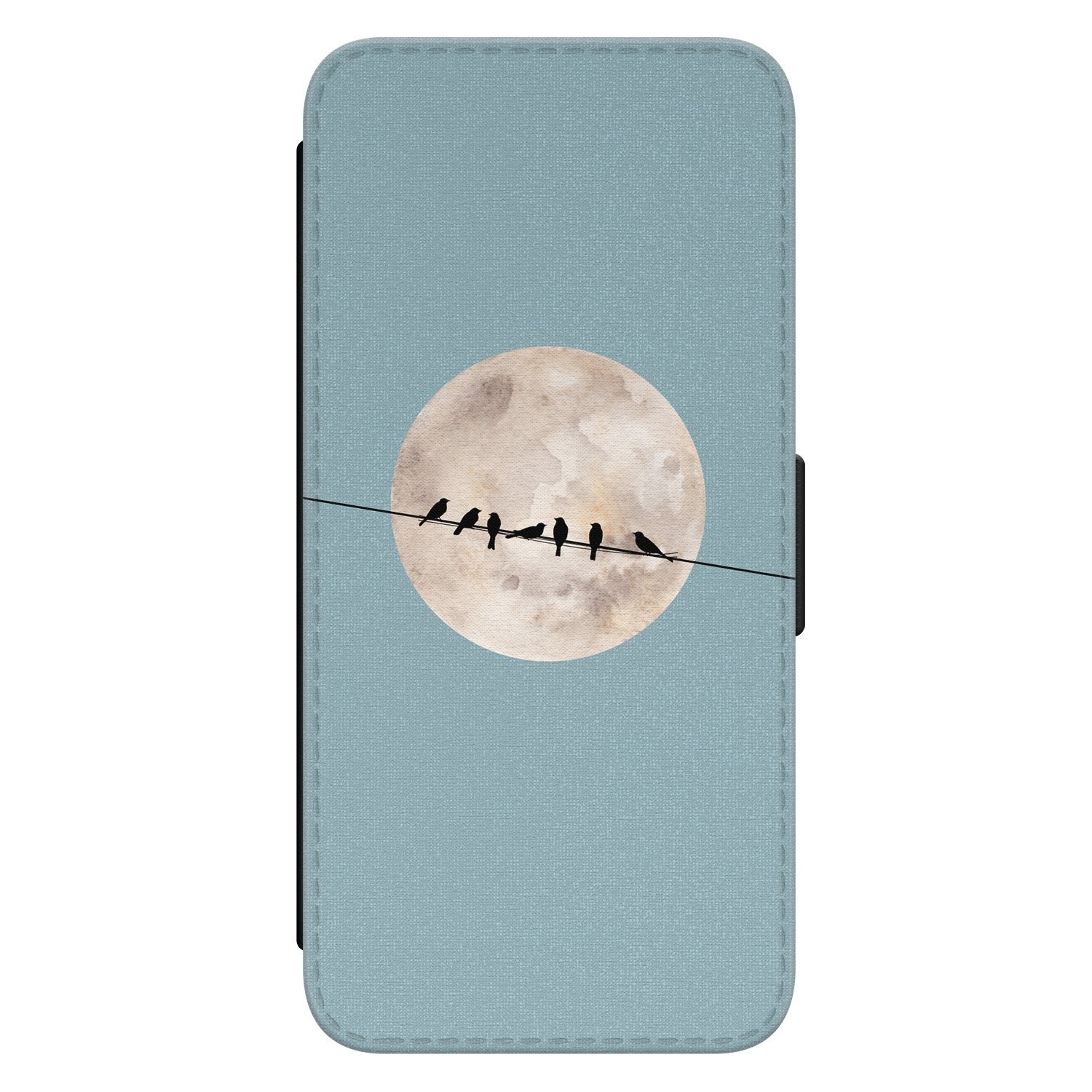 Leuke Telefoonhoesjes Samsung Galaxy A53 bookcase leer - Moon birds