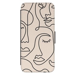 Leuke Telefoonhoesjes Samsung Galaxy S20 FE bookcase leer - Abstract faces