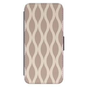 Leuke Telefoonhoesjes Samsung Galaxy S21 FE bookcase leer - Abstract beige