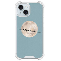 Leuke Telefoonhoesjes iPhone 15 shockproof case - Moon birds