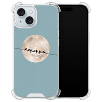 Leuke Telefoonhoesjes iPhone 15 shockproof case - Moon birds