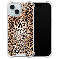 Leuke Telefoonhoesjes iPhone 15 shockproof case - Luipaardprint