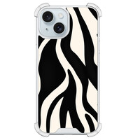 Leuke Telefoonhoesjes iPhone 15 shockproof case - Zebra
