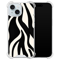 Leuke Telefoonhoesjes iPhone 15 shockproof case - Zebra