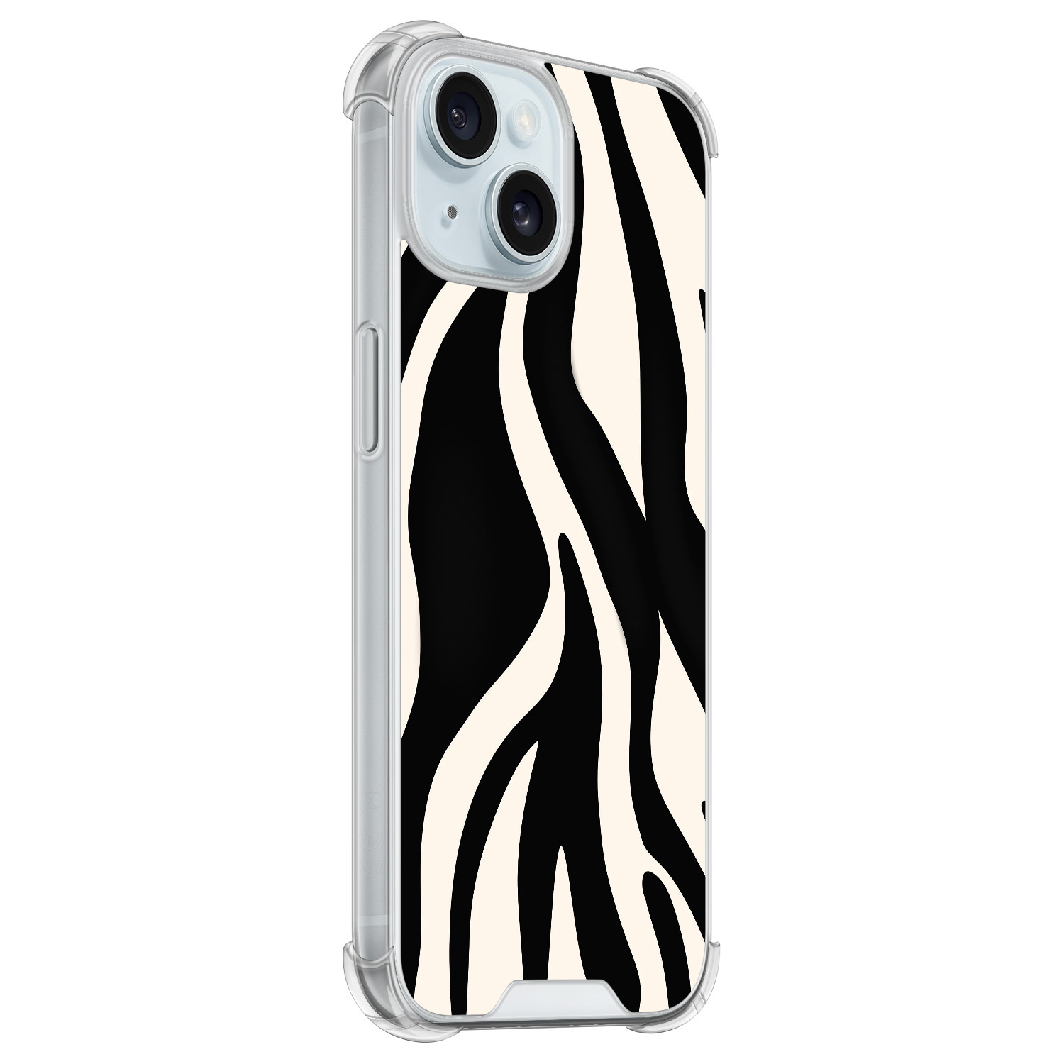 Leuke Telefoonhoesjes iPhone 15 shockproof case - Zebra