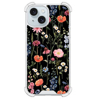 Leuke Telefoonhoesjes iPhone 15 shockproof case - Dark flowers