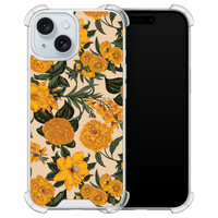 Leuke Telefoonhoesjes iPhone 15 shockproof case - Retro flowers