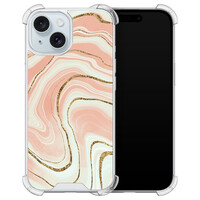 Leuke Telefoonhoesjes iPhone 15 shockproof case - Marmer twist