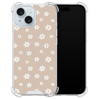 Leuke Telefoonhoesjes iPhone 15 shockproof case - Cute flowers