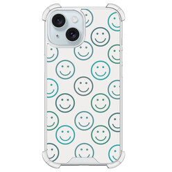 Leuke Telefoonhoesjes iPhone 15 shockproof case - Happy faces