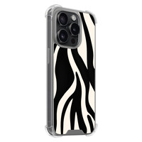 Leuke Telefoonhoesjes iPhone 15 Pro shockproof case - Zebra