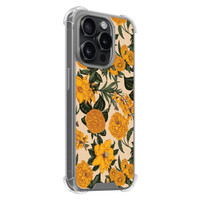 Leuke Telefoonhoesjes iPhone 15 Pro shockproof case - Retro flowers
