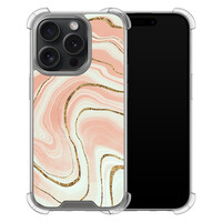 Leuke Telefoonhoesjes iPhone 15 Pro shockproof case - Marmer twist