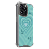 Leuke Telefoonhoesjes iPhone 15 Pro shockproof case - Retro hart vlinder