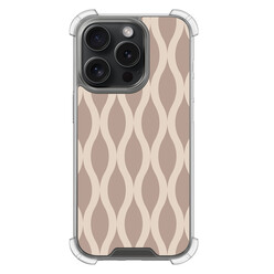 Leuke Telefoonhoesjes iPhone 15 Pro shockproof case - Abstract beige