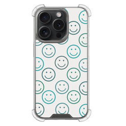 Leuke Telefoonhoesjes iPhone 15 Pro shockproof case - Happy faces