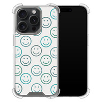 Leuke Telefoonhoesjes iPhone 15 Pro shockproof case - Happy faces