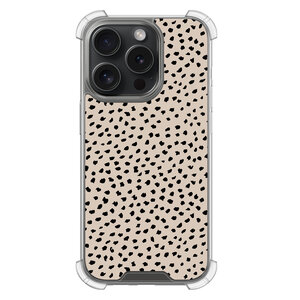 Leuke Telefoonhoesjes iPhone 15 Pro shockproof case -  Almond dots