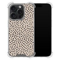Leuke Telefoonhoesjes iPhone 15 Pro shockproof case -  Almond dots