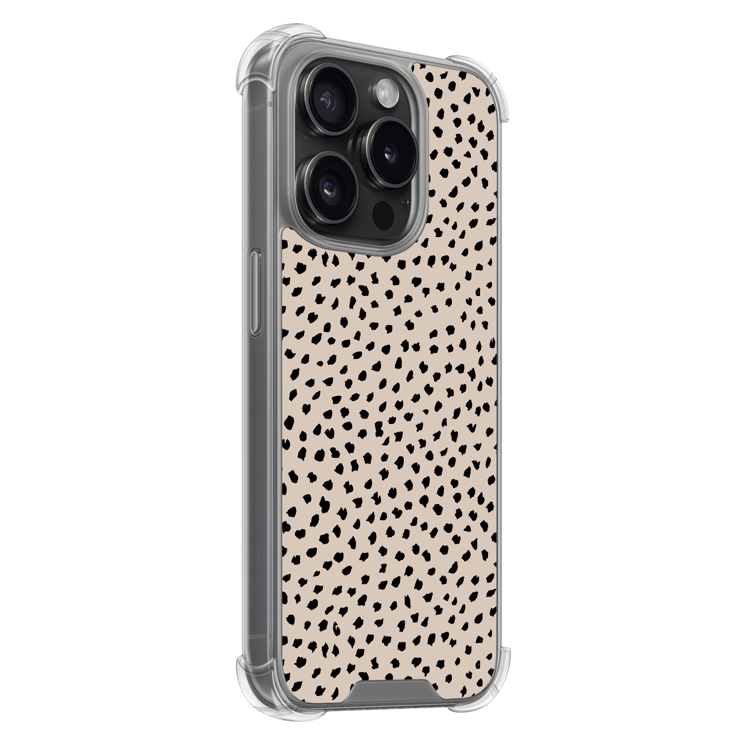 Leuke Telefoonhoesjes iPhone 15 Pro shockproof case -  Almond dots