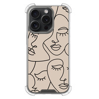 Leuke Telefoonhoesjes iPhone 15 Pro shockproof case - Abstract faces