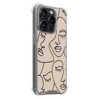 Leuke Telefoonhoesjes iPhone 15 Pro shockproof case - Abstract faces